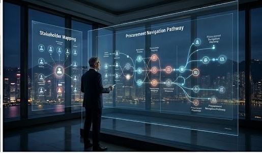 AI visibility map showing source paths and stakeholder discovery signals